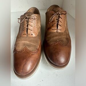BOSS Eden Brown Suede‎ & Leather Derbys Men's Loafer Sz 9.5